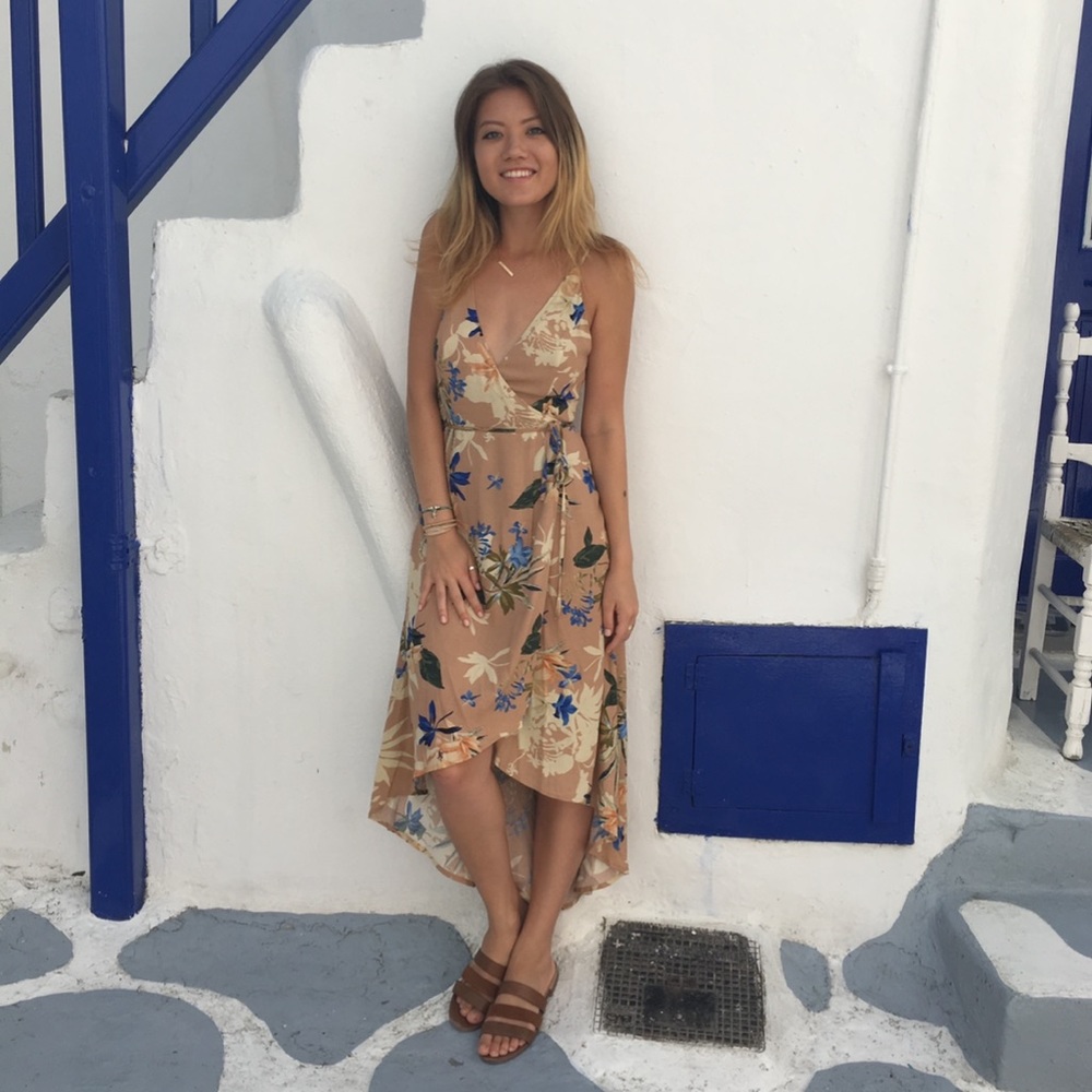 ASTR floral high low dress
